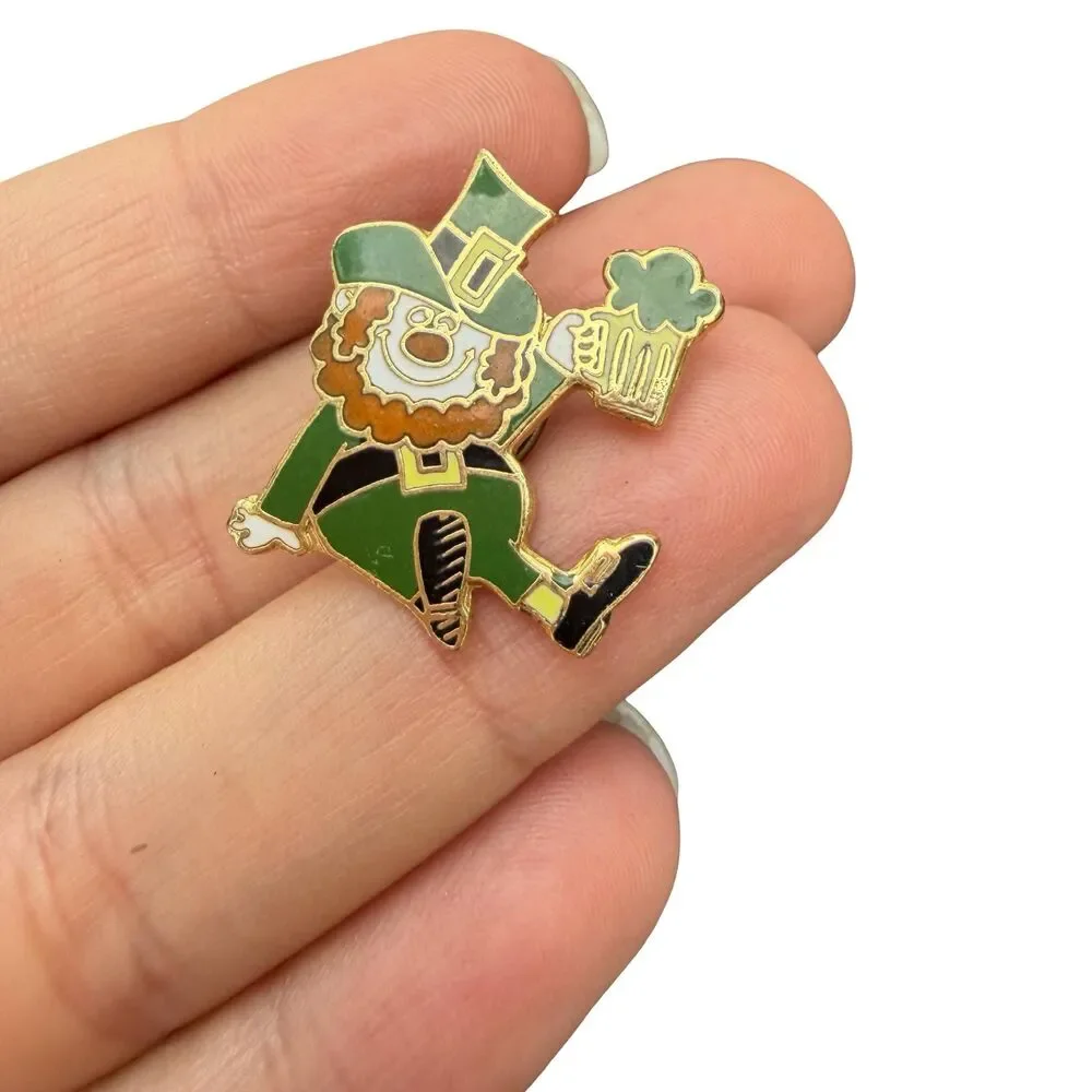 Leprechaun Pin St Patrick’s Day Pin Leprechaun Jewelry St Pattys Day Brooch